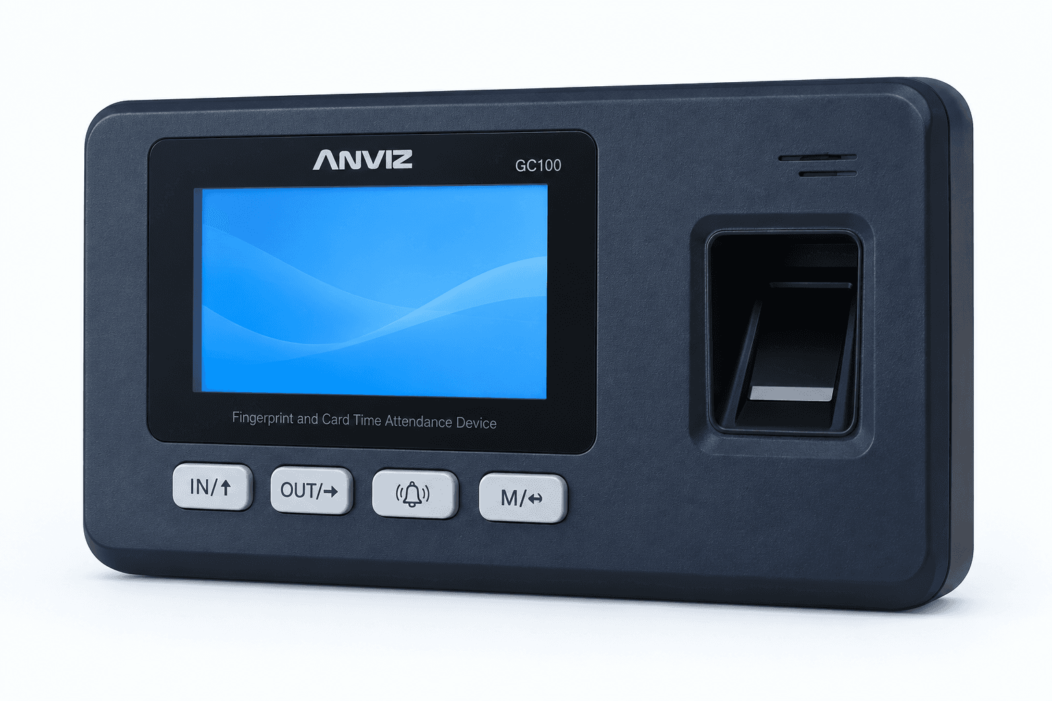 Ilustración del reloj biométrico Anviz GC100 incluido en la puesta en marcha